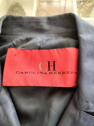 Blazer Carolina Herrera Azul marino Doble Botonadu