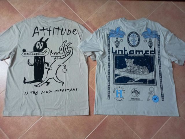 Lote 2 Camisetas Bershka Talla M