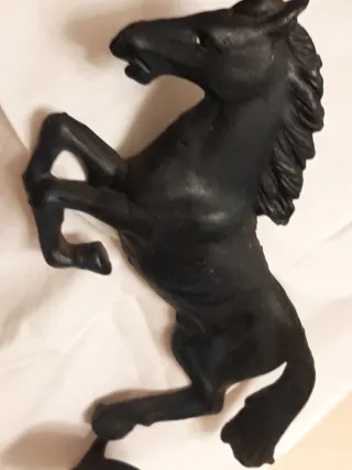 Portacandele cavallo rampante in metallo