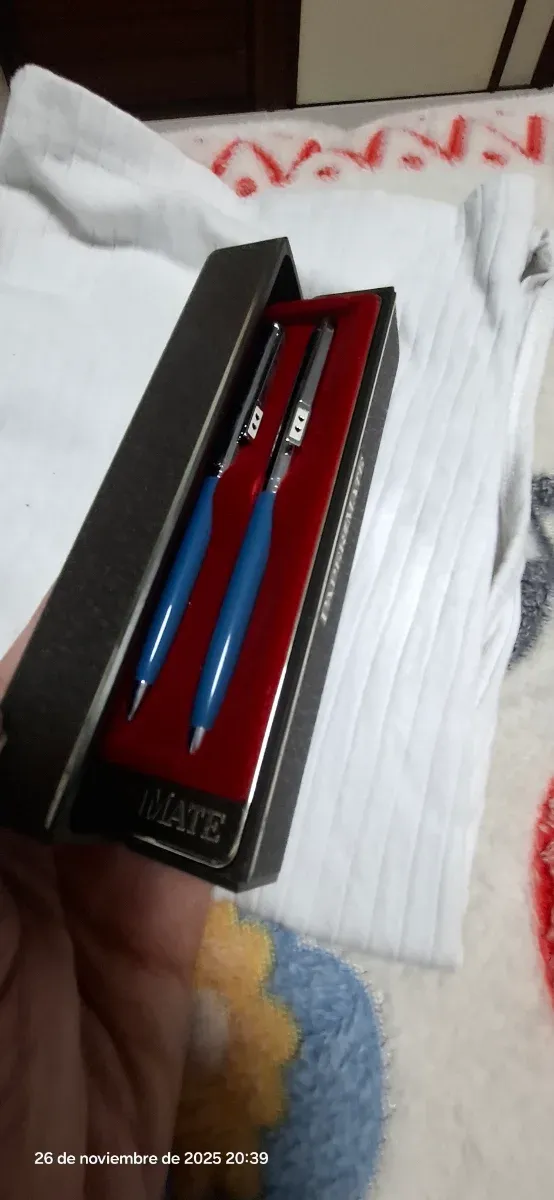 Set de Caneta e Lápis de Cor Azul Paper Mate