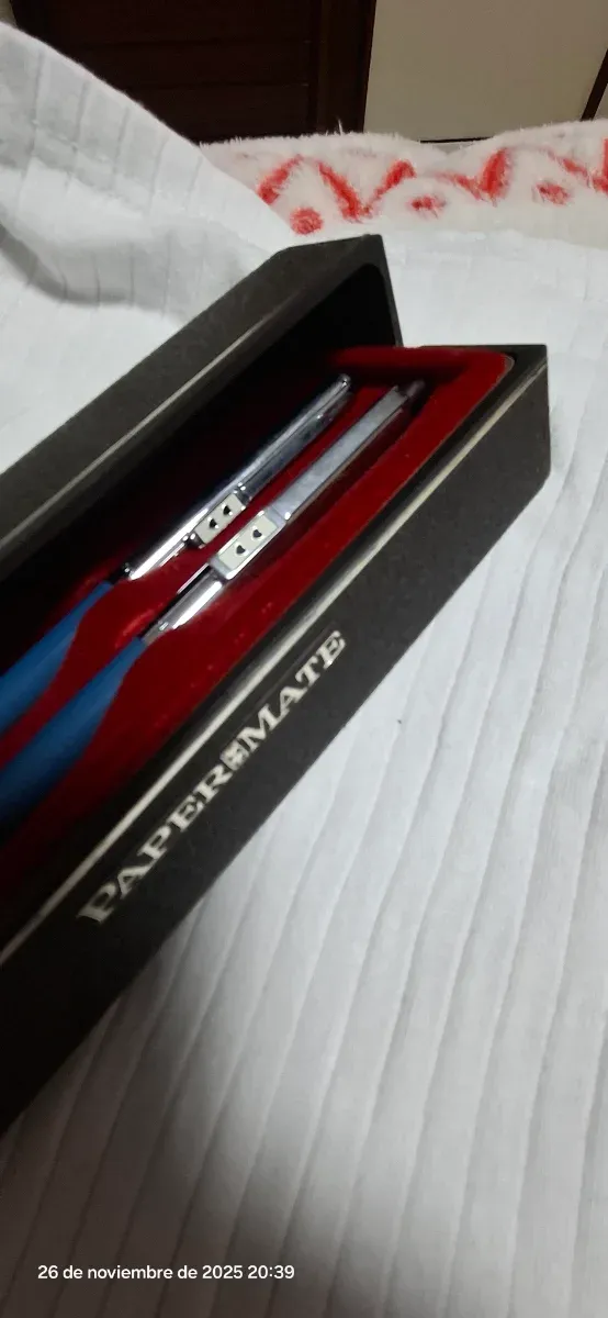 Set de Caneta e Lápis de Cor Azul Paper Mate