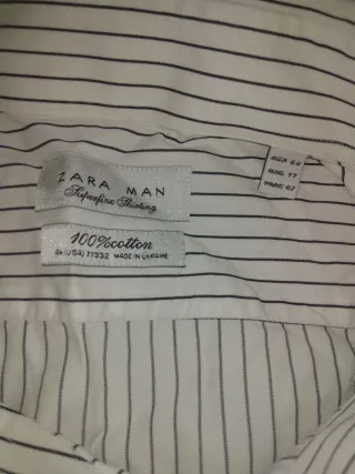 Camisa de rayas Zara Talla L.
