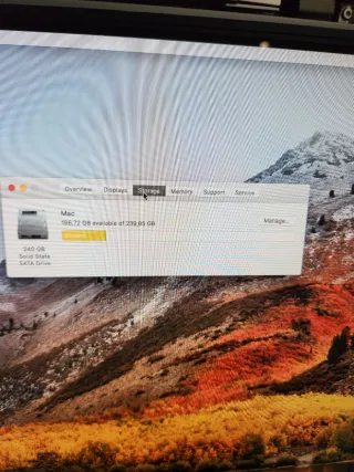 iMac 21.5 Intel i5 8GB RAM 256GB SSD