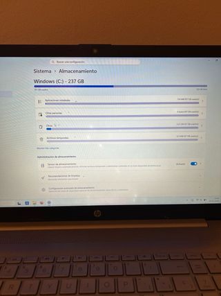 HP Laptop Plata y Negro Modelo 15dw0044ns