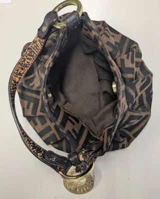 Fendi. Borsa Zucca mini chef Buket in tessuto