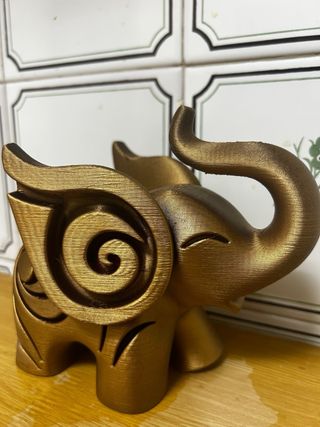 Figura Elefante Dorado Decorativo