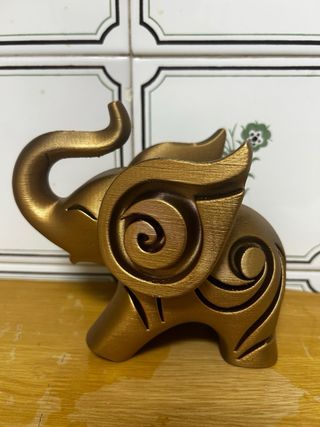 Figura Elefante Dorado Decorativo