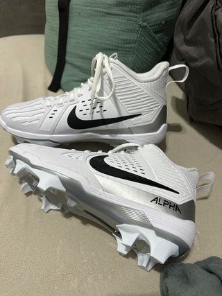 Zapatos de fútbol americano Nike Alpha Blanco