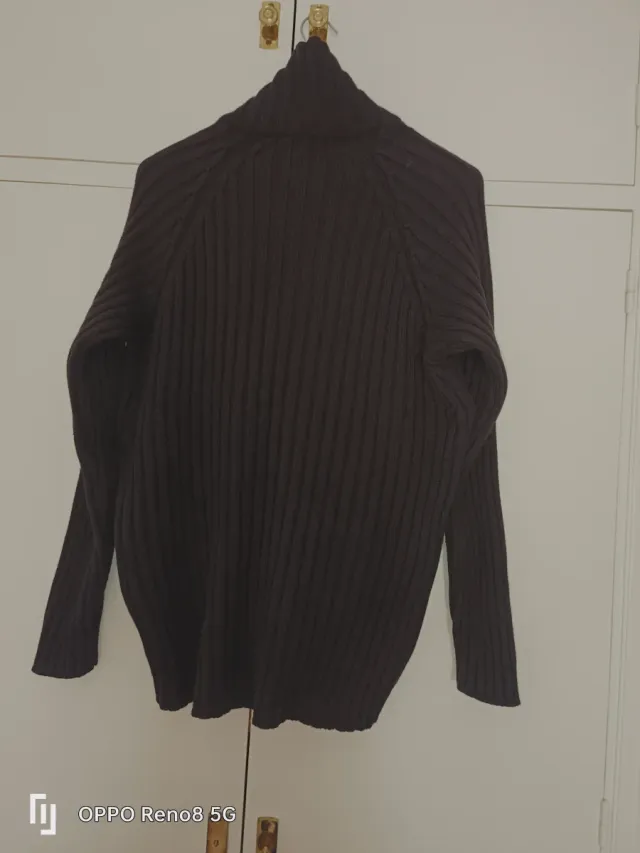 Cárdigan Massimo Dutti Marrón Cremallera