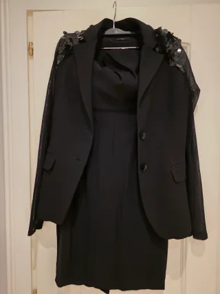 Completo giacca e tubino con paillettes