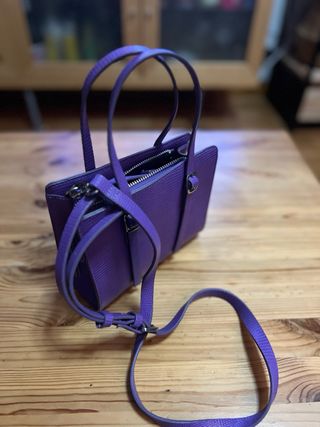 Bolso Tote Mini Zara Morado