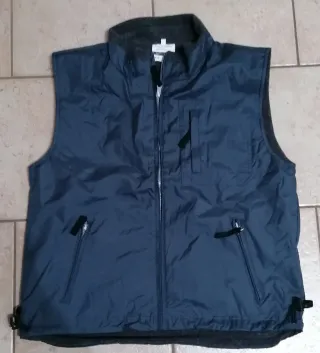 Gilet double face blu/grigio taglia M