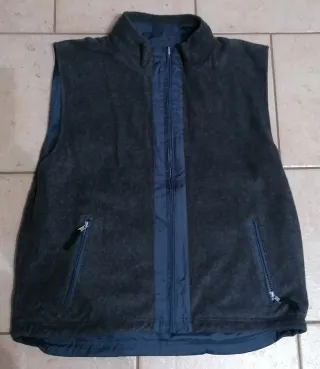 Gilet double face blu/grigio taglia M