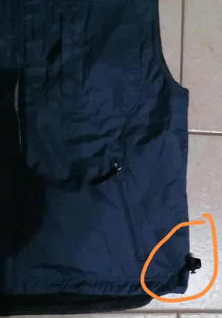 Gilet double face blu/grigio taglia M