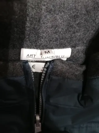 Gilet double face blu/grigio taglia M