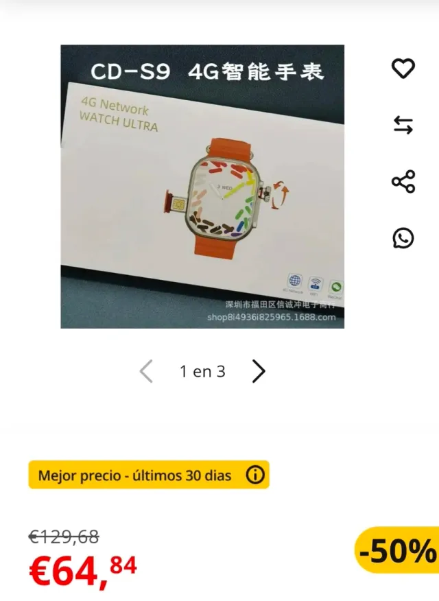 Smartwatch Android Plata Multicolor