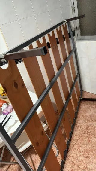 Estructura Cama Metal y Madera