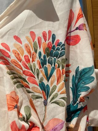 Blusa estampada anudada talla única