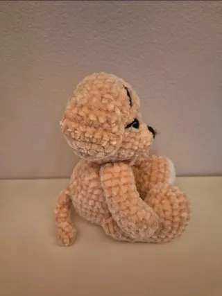 Cagnolino peluche ciniglia fatto a mano uncinetto