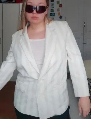 Blazer Rayas Beige Talla L