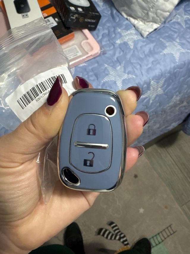 Capa protetora para chave de carro azul