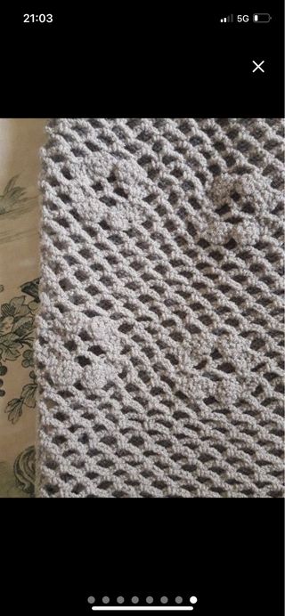 Chaleco de ganchillo gris talla única