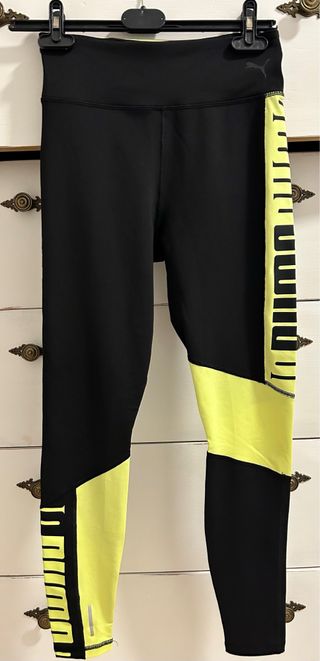 Mallas deportivas Puma negro y amarillo