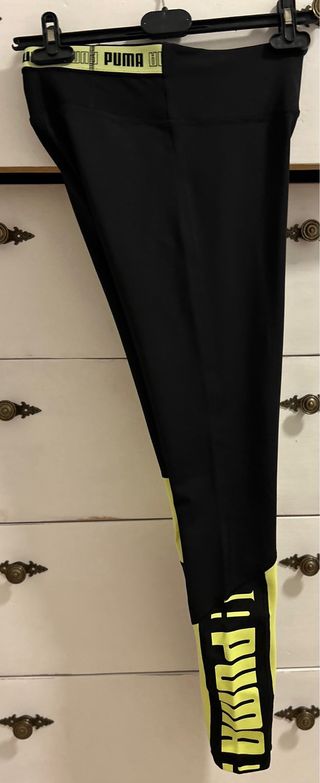 Mallas deportivas Puma negro y amarillo