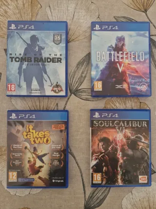 Lote 4 Juegos PS4:  Tomb Raider, Battlefield V,etc
