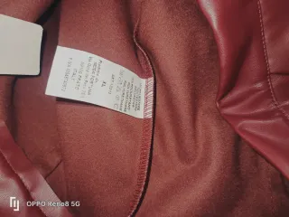 Pantalón polipiel ancho rojo