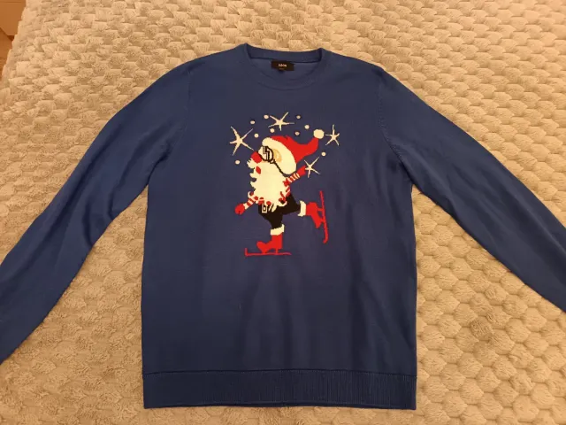 Jersey Navideño Hombre Santa Patinador