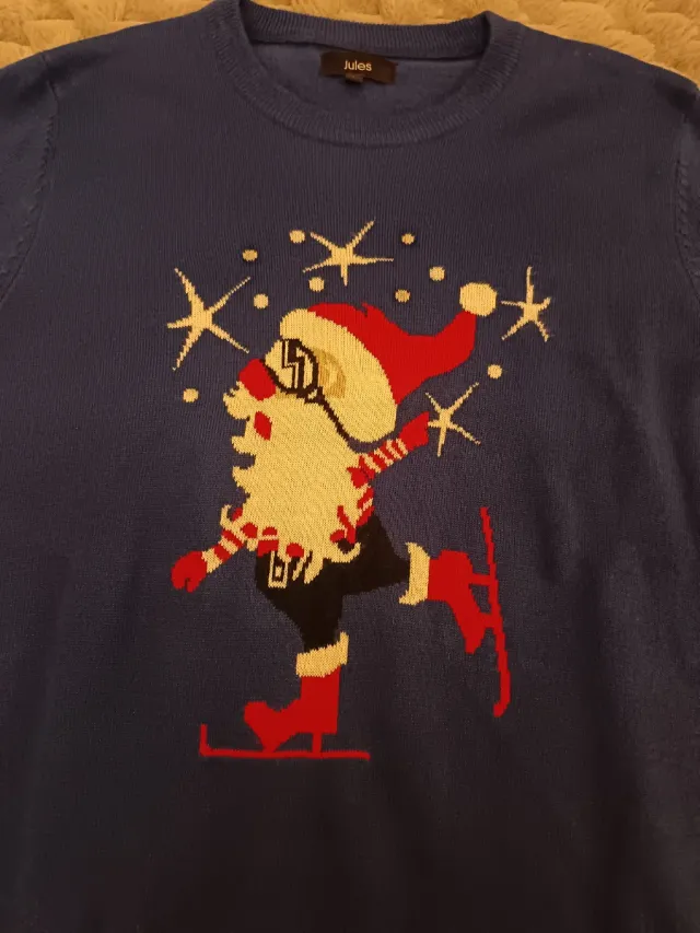 Jersey Navideño Hombre Santa Patinador