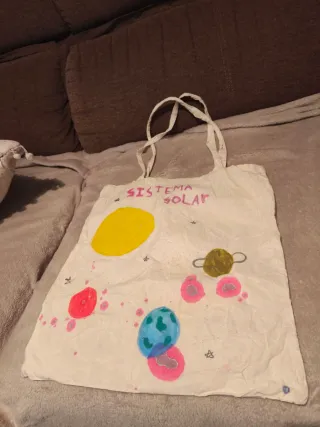 Bolsa de tela con dibujo Sistema Solar