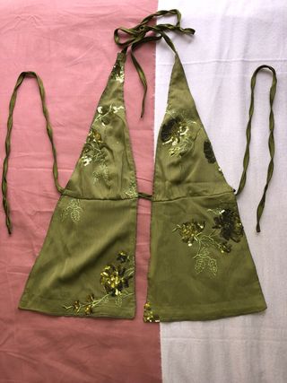 ibizan sequin halter top