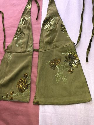 ibizan sequin halter top