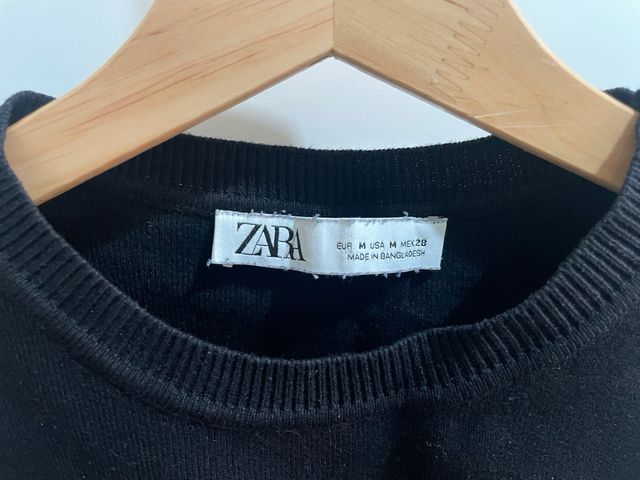 Top Zara Negro sin Mangas