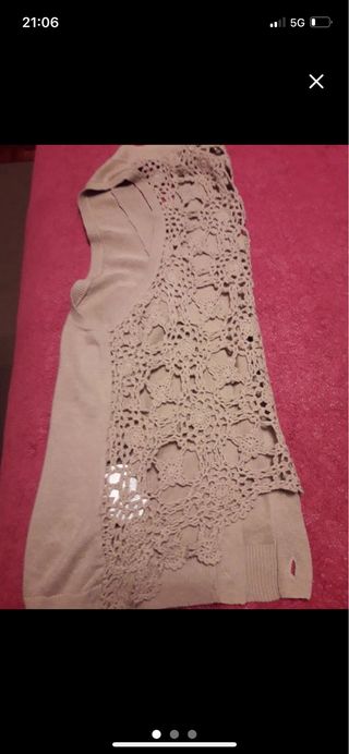 Chaleco crochet El Corte Inglés beige