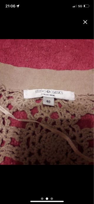 Chaleco crochet El Corte Inglés beige