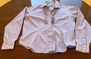 Camicia lilla con rouches