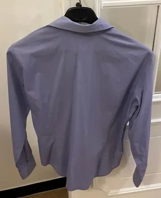 Camicia lilla con rouches