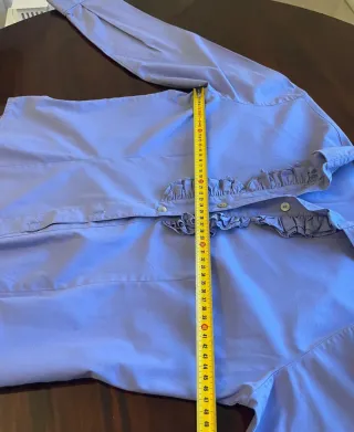 Camicia lilla con rouches