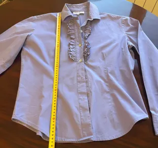 Camicia lilla con rouches