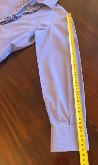 Camicia lilla con rouches