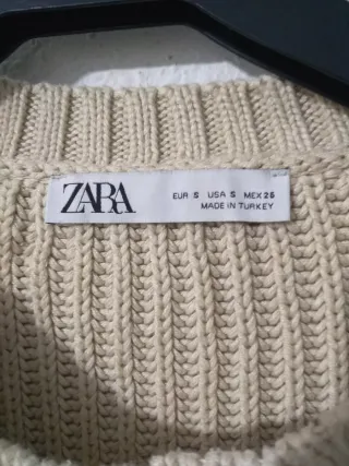Jersey Zara Beige Manga Transparente