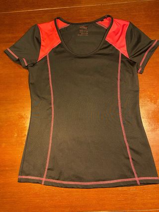 Camiseta deportiva Crivit mujer negra/fucsia Talla