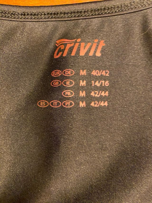 Camiseta deportiva Crivit mujer negra/fucsia Talla