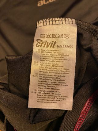 Camiseta deportiva Crivit mujer negra/fucsia Talla