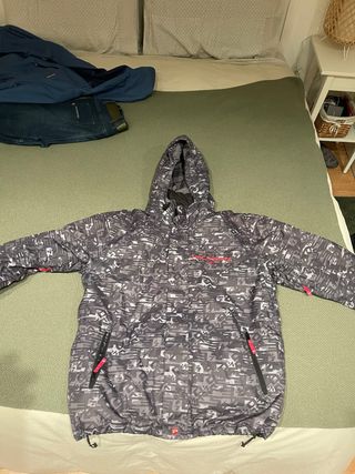 Cazadora Polinesia Nieve Gris y Roja