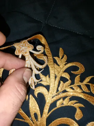 Pizzo termoadesivo oro