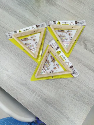 Escuadras decorativas madera (3 unidades)